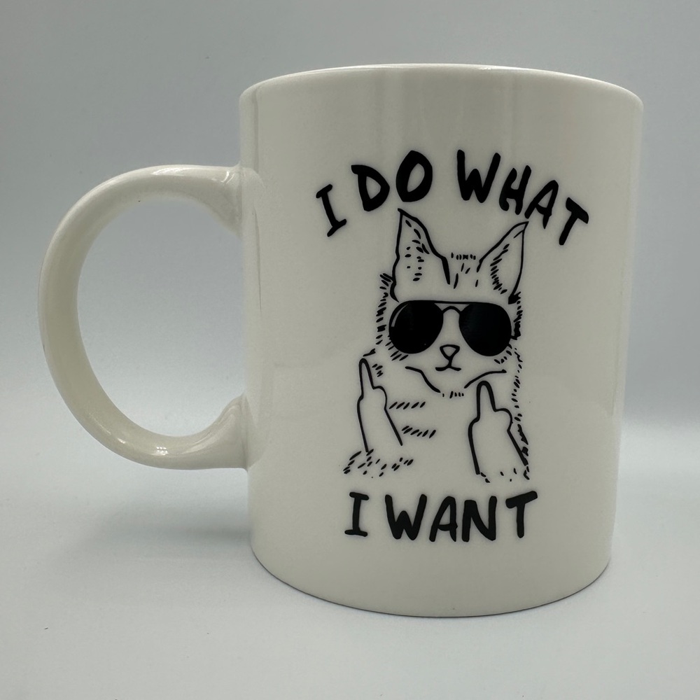 I Do What I Want, 11oz Funny Cat Mug, Grumpy Cat, Gifts for Cat Lovers - NIB - Picture 1 of 7